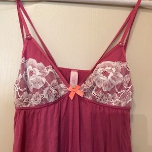 Gently used VS chemise nightie, pink fuscia SZ XS